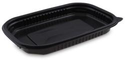 WIMEX Menü mikrohullámú tál (PP) osztatlan fekete `M` 221 x 151 mm 650ml [50 db]