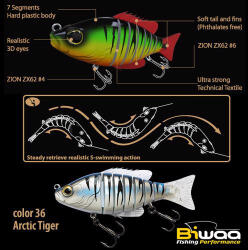 Biwaa SWIMBAIT SEVEN S6" 15cm 60gr 36 Arctic Tiger (B001553)