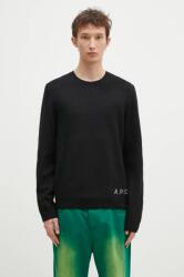 APC A. P. C. gyapjú pulóver Pull Edward férfi, fekete, WVBDJ. H23059 - fekete M