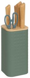 5five Simple Smart Set cutite Sensia Green, 6 piese, suport metalic, 11.5 x 11.5 x H 36.3 cm