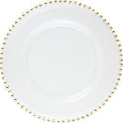 LE COQ PORCELAINE LE COQ Helios Farfurie plată, ø: 340 mm, aurie, margine perlată