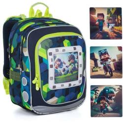 Topgal ergonomikus iskolatáska hátizsák cserélhető motívummal ENDY - Minecraft World (ENDY 24015) - gigajatek