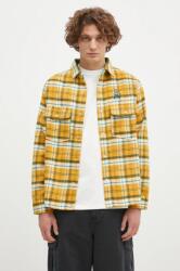 Icecream ing Flannel Overshirt férfi, galléros, sárga, relaxed, IC24319 - sárga L