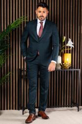 Elite Fashion Olajzöld háromrészes slim Öltöny