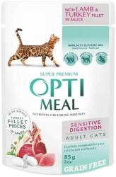 Optimeal Gabonamentes Sensitive nedves macskaeledel - Bárány és Pulyka szószban(85g)
