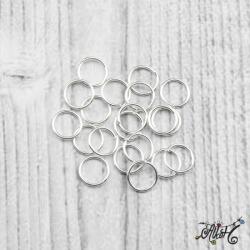 Szerelőkarika szimpla - ezüst 8 mm (100 db)