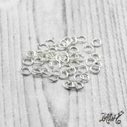  Szerelőkarika szimpla - ezüst 4 mm (100 db)