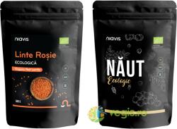 NIAVIS Pachet Linte Rosie Ecologica/Bio 500g + Naut Ecologic/Bio 500g