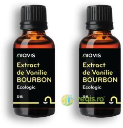 NIAVIS Pachet Extract de Vanilie Bourbon Ecologic/Bio 30ml+30ml