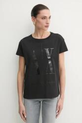 Giorgio Armani t-shirt női, fekete, 8NYTCX YJG3Z - fekete S