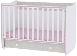 Lorelli Pat balansoar, dream, 60x120 cm, transformabil, white & pink crossline