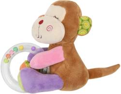 Lorelli Toys Jucarie de plus, 11 cm, cu inel si bilute zornaitoare, 0 luni+, maimutica (10191370002)