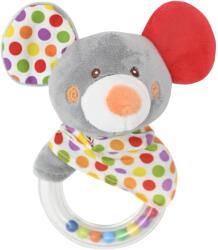 Lorelli Toys Jucarie de plus, cu inel, 11 cm, zornaitoare, 0 luni+, soricel (10191360003)
