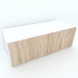 Spectral Mobila Armonia Comoda alba cu 2 usi cu sistem "PUSH TO OPEN" fronturi MDF Sonoma