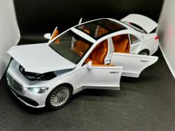 HONGW Macheta auto Mercedes Benz S-Class (W223) White 2022 (Replica) cu led-uri si sunete scala 1/221/43 (29530)