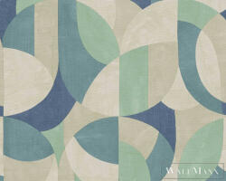 AS Creation French Affair 39932-2 zöld geometrikus elegáns tapéta (39932-2)