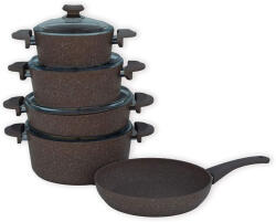 OMS Collection Set oale 9 piese OMS, aluminiu granit, maro (OMS-3002.01.02)