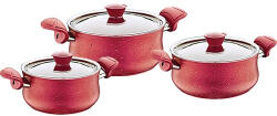 OMS Collection Set oale 6 piese OMS, aluminiu granit, rosu (OMS-3027R)