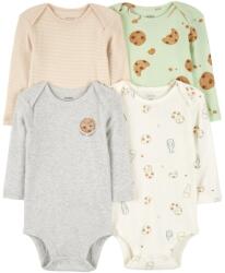 CARTER'S Body maneca lunga Milk&Cookies neutru 4buc 3m/marime. 62 (1R700810_3M)