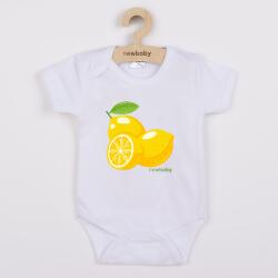 NEW BABY Body pentru copii cu imprimeu New Baby Lemon - mânecă scurtă, mărime 86 (12-18lr)