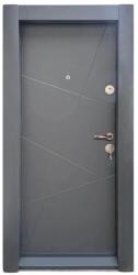 NOVO DOORS Usa metalica de apartament cu izolatie si vizor Novo Doors First Class NDS15, Cu toc imbracat si folie PVC, Deschidere Stanga Dreapta, Dimensiune 200X88 cm, Tabla 1.2 mm, Kit complet, Gri antracit (ND