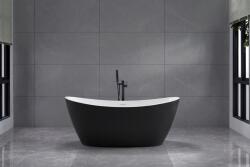 Eweca Cada freestanding, ovala, neagra cu alb din acril, 170x80x68 cm, Elegance, Eweca (CFR6520WB)