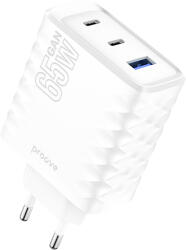 Proove Speed Surge Gan 65W fehér fali töltő, 2xUSB-C, 1xUSB-A