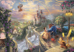 Schmidt Spiele Disney - Beauty and the Beast, Thomas Kinkade puzzle fém dobozban 500 db-os (59926)