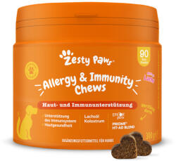 Zesty Paws 2x90db Zesty Paws Allergy & Immunity Chews lazac étrend-kiegészítő eledel kutyáknak