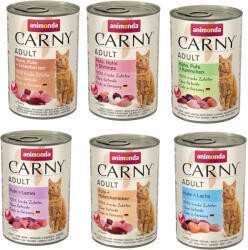 Animonda 12x400g animonda Carny Adult Mix Baromfi (6 fajta - marhahús nélkül) nedves macskaeledel