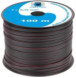 Cabletech KAB0350 Hangszórókábel, fekete, réz-alumínium CCA, 2x0, 16mm2 (KAB0350)