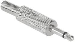 Cabletech Forrasztható 3, 5mm mono jack dugó vezetékre, fém (WTY0010.1)