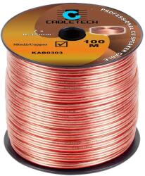 Cabletech KAB0303 Réz hangszórókábel, transzparens 2x0, 35mm2 (KAB0303)