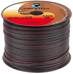 Cabletech KAB0301 Réz hangszórókábel, fekete 2x0, 2mm2 (KAB0301)
