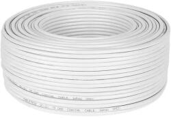 Cabletech KAB0001 Koax kábel 3C2V 5mm, fehér színű, 100m/tekercs (KAB0001)
