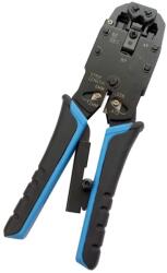 W-STAR UTP RJ45/ RJ12/RJ11 PROFI fogó racsnival, szigetelésvágó nélkül (WS2008R)
