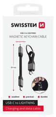 SWISSTEN USB-C/Lightning Mágneses töltőkábel kulcstartó (71551030) (71551030)