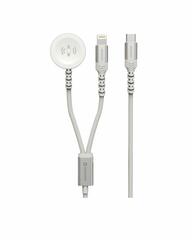 Swissten 2in1 Vezeték nélküli töltő, Apple Watch & lightning kábel, USB-C (22065503) (22065503)
