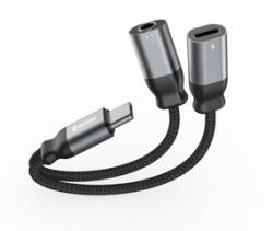 SWISSTEN USB-C - USB-C/AUX Audio és töltőadapter (73502301) (73502301)