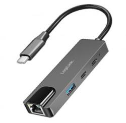 LogiLink USB 3.2 Gen 1 hub Ethernet adapterrel szürke (UA0432) (UA0432)