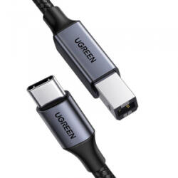 UGREEN US370 USB-C - USB-B nyomtatókábel 1.5m fekete (45106) (45106)