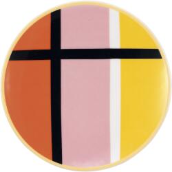 LE COQ PORCELAINE LE COQ Geometrikos Lapos tányér, megemelt perem, magasság: 19 mm, átmérő: 159 mm, okker
