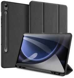 Dux Ducis GP-150495 Tok - Samsung Galaxy Tab S9 FE Plus WIFI (SM-X610), Oldalra Nyíló, Textil, Fekete