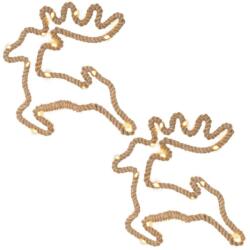 Nexos Karácsonyi dekoráció rénszarvas 28x29 cm 20 LED fehér 2 db (XI11006_SL2)