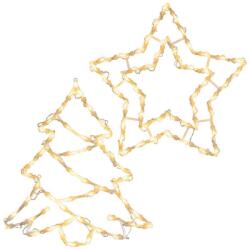 Nexos Karácsonyi LED dekoráció csillag fa 2x50 LED meleg fehér (XI11333_SL1)