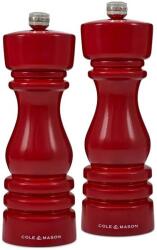Cole&Mason LONDON 2 db só- és borsőrlő, 18 cm, bükk/piros H233101 (GG531)