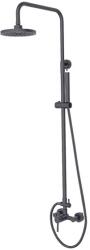 Besco Sistem de dus fix si mobil, cu baterie de dus monocomanda, grafit periat, Besco Decco - llusion BP-DIN-GR BP-DIN-GR (BP-DIN-GR)