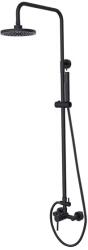 Besco Sistem de dus fix si mobil, cu baterie de dus monocomanda, negru mat, Besco Decco - llusion BP-DIN-CZ BP-DIN-CZ (BP-DIN-CZ)