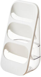 Flippy Suport - Organizator pentru Tacamuri, Flippy, 3 Compartimente, Suport pentru Cosmetica, Ustensile, Material PP Durabil, 33 x 16 x 15 cm Alb (teo-132440) Solnita condimente