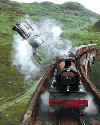 Zuty Festés számok szerint Egy repülő autón lógó Harry Potter és a Roxfort Expressz (M10-040-050-606694)
